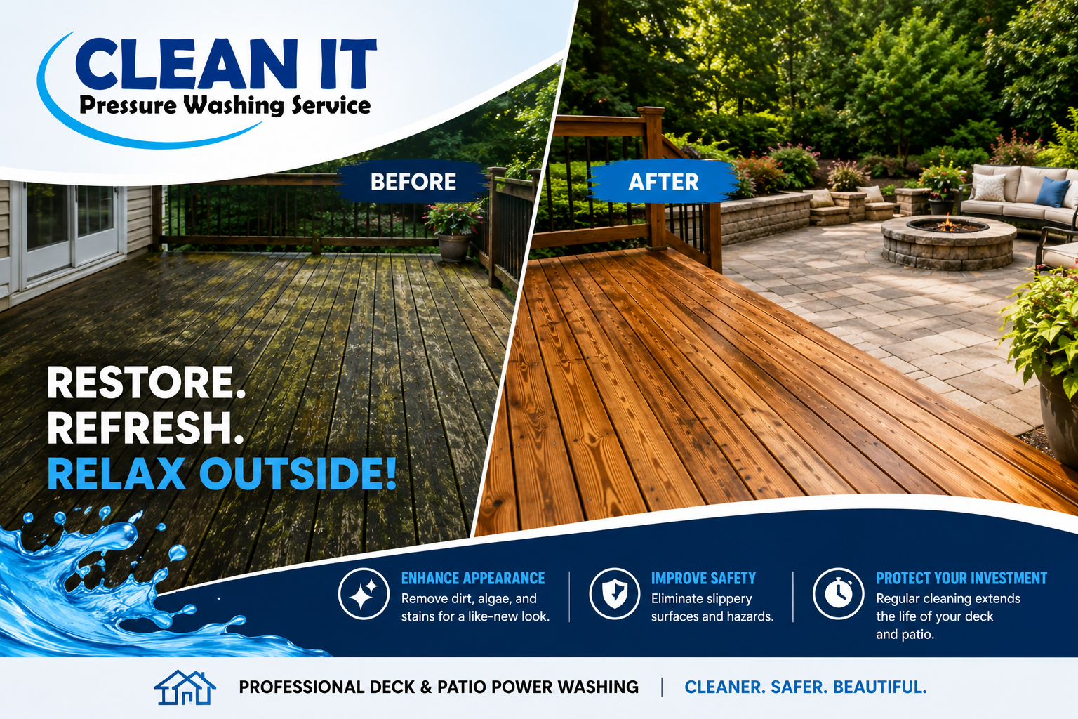 deck patio cleaning